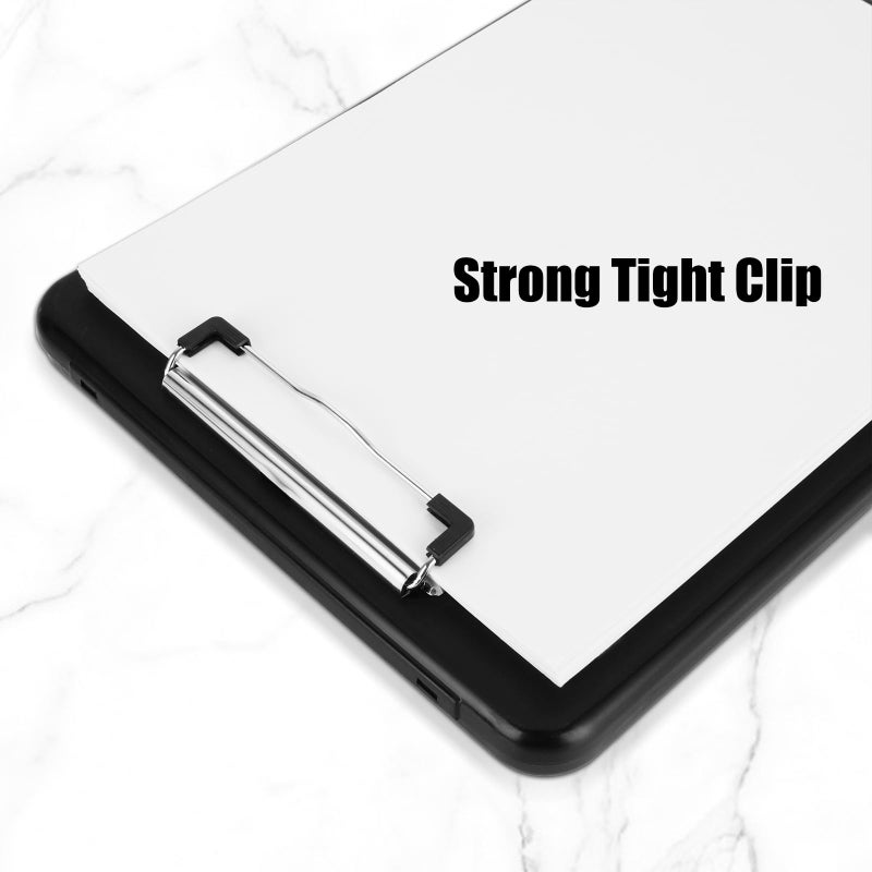 FVIEXE 6PCS Clipboard with Storage  Plastic Clip Boards 8.5x11 with Storage Nursing Clipboard Case with Pen Holder Low Profile Clip Clipboards Binder Folder for Teachers Work School & Office Supplies - Image 3
